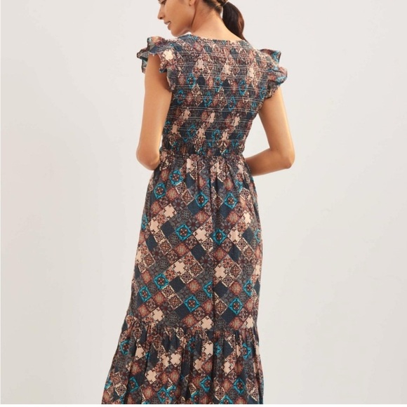 Anthropologie Multicolor Patterned Midi Dress - Picture 2 of 7